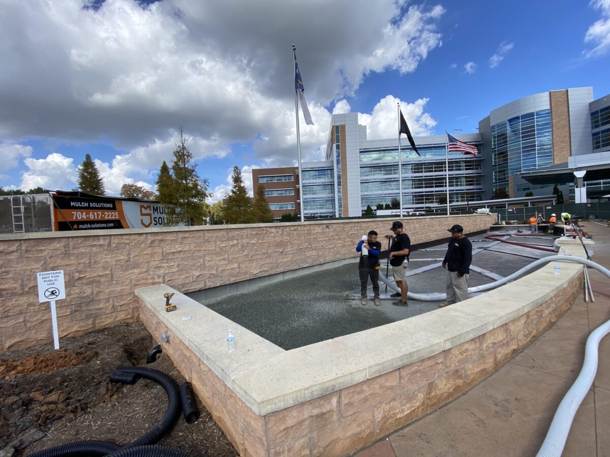 Commercial Mulch Blowing Commercial Mulch Services